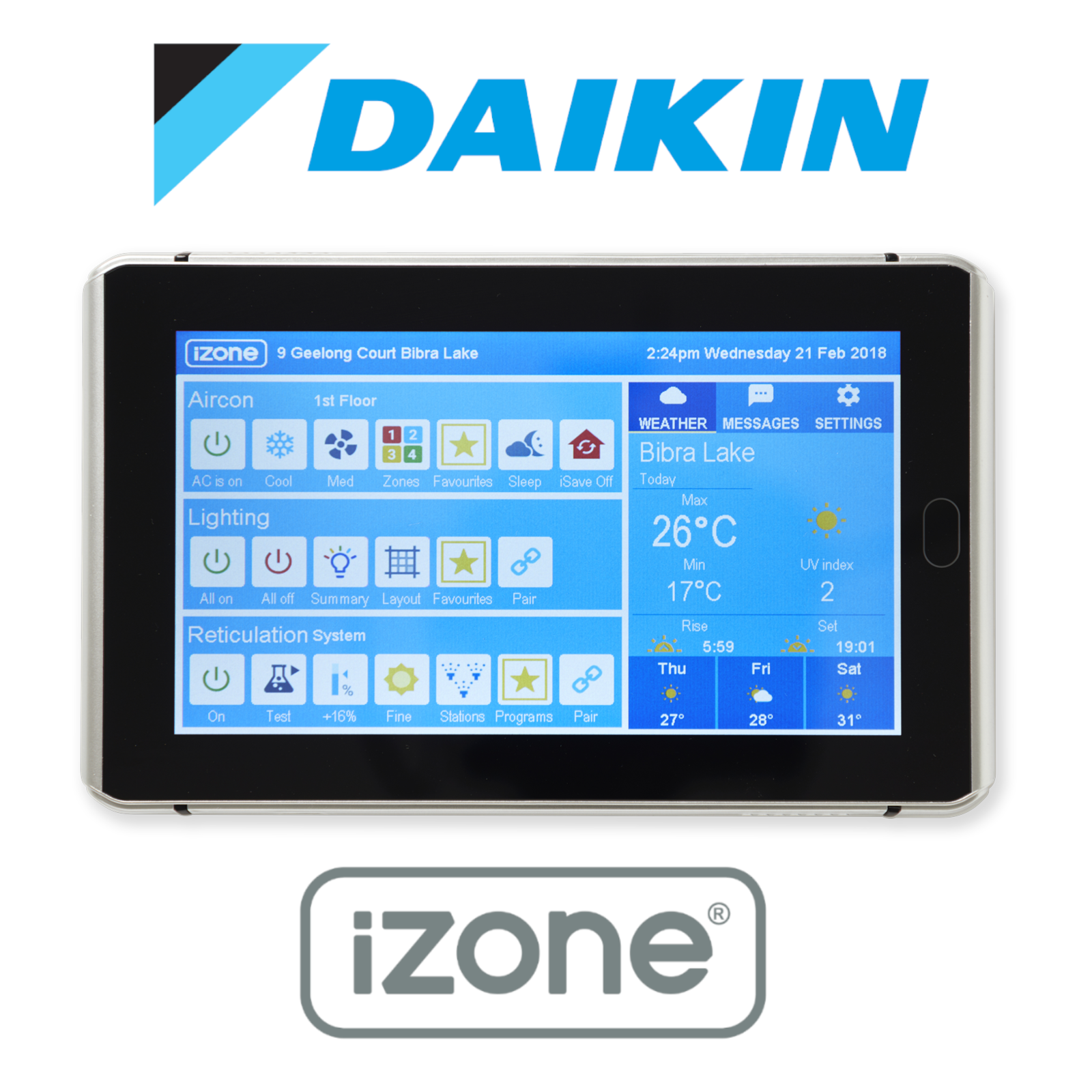 iZone Daikin Ducted Zone Smart Home Controller