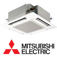 Mitsubishi Electric 10.0kW PLA-M100EA-A.TH Cassette Head With Wireless Fascia and Controller