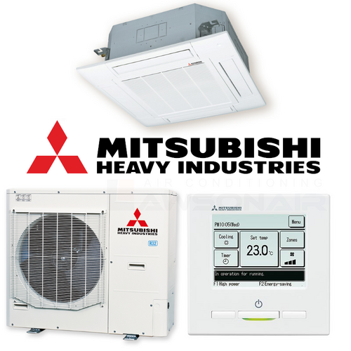 Mitsubishi Heavy (MHI) 10.0kW FDT100AVNAWVH-RC-EXZ3A_BB Cassette Air Conditioning System Black