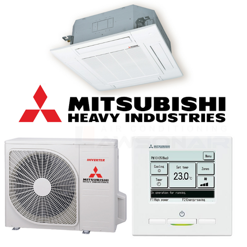 Mitsubishi Heavy (MHI) 6.0kW FDT60ZSXAWVH-RC-EXZ3A_BB Cassette Air Conditioning System Black