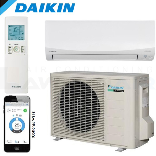 Daikin Cora FTKM25Q 2.5kW Cooling Only Wall Split System, Optional Wifi Adaptor