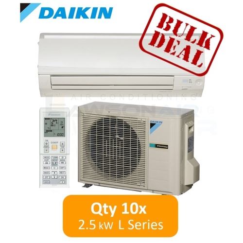 Bulk Buy Qty 10 - Daikin FTXS25L 2.5kW Wall Split System