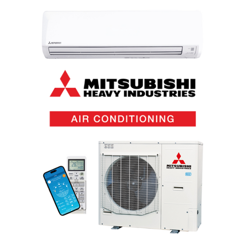 Install Package - Mitsubishi Heavy (MHI) Bronte WiFi SRK100AVSAWZRF 10.0kW Wall Split 3 Phase Air Conditioning Package